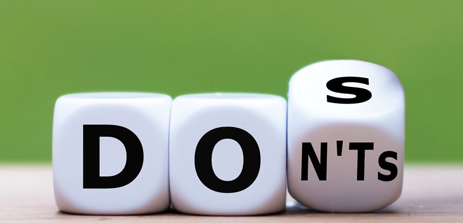 dos and donts dos and donts